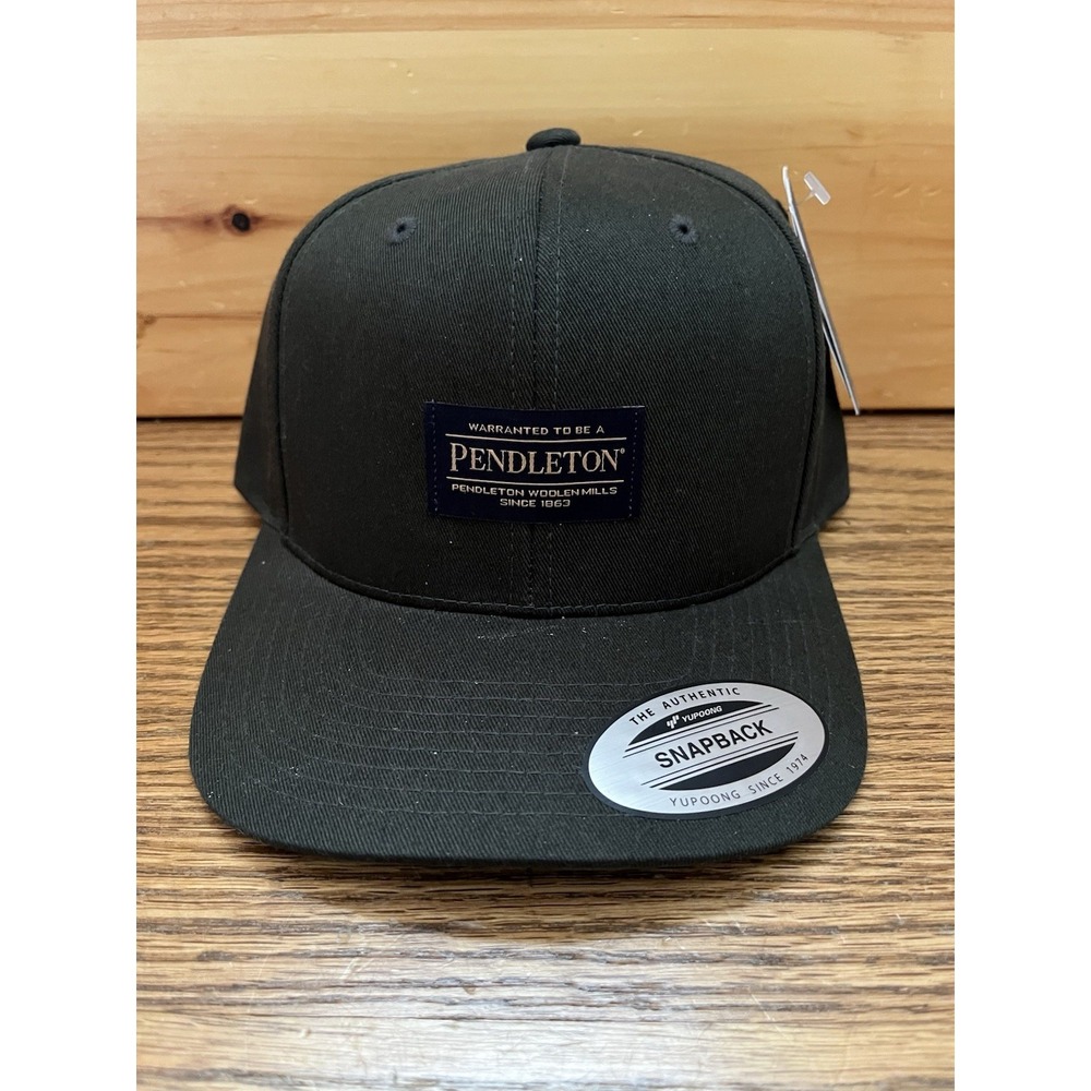 NWT Pendleton Logo Forest Green Flat Brim SnapBack Hat Cap OSFM
